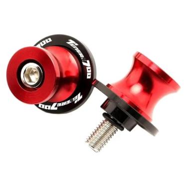 Imagem de BYYINGSUS Parafusos de 6 mm Acessórios CNC para motocicleta Carretéis de braço oscilante Parafusos de suporte deslizantes compatíveis com Y&AMAHA Tenere700 T7 Tenere 700 2022-2023 (Tenere700 Vermelho)