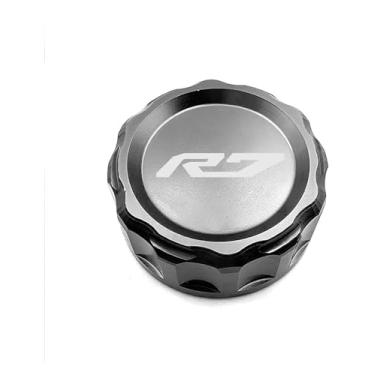 Imagem de Acessórios de motocicleta Tampa do cilindro do reservatório de fluido de freio traseiro compatível com Y&AMAHA YZF R1 R3 R6 R7 YZF-R1 YZF-R6 YZF-R3 YZF-R7 (R7 cinza)