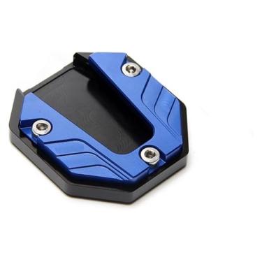 Imagem de 1 peça Universal Scooter Motocicleta Suporte Extensor de Suporte Lateral para Pés Placa de Suporte Base Ampliada Antiderrapante (Azul)