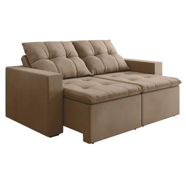 Imagem de Sofá Retrátil e Reclinável 3 Lugares 2m Veludo Damasco