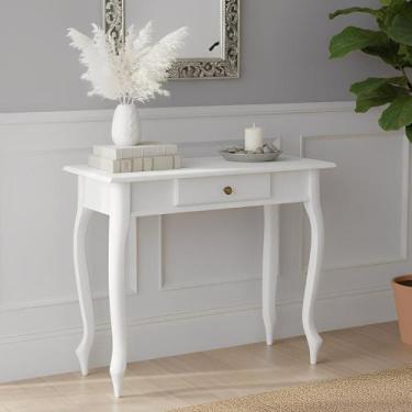 Imagem de Aparador para Sala com Pés Luiz XV e 1 Gaveta - Nude Laca - Meyer Móve