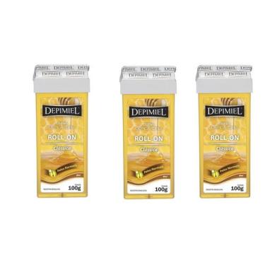 Imagem de Kit 3 Cera Depilatória Roll On Clássica 100g - Depimiel