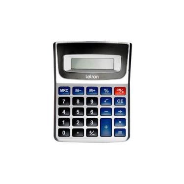 Imagem de Calculadora mesa 12dig.prata letron - LEONORA LETRON