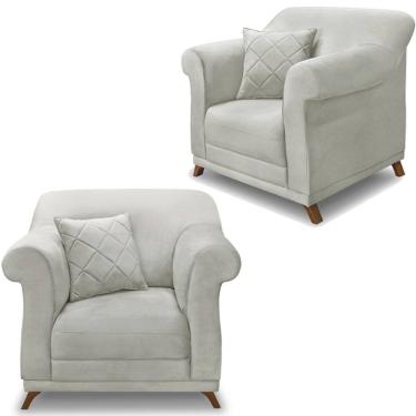 Imagem de Kit 2 Poltronas Decorativas Retro Polo Veludo 2223 Ezz