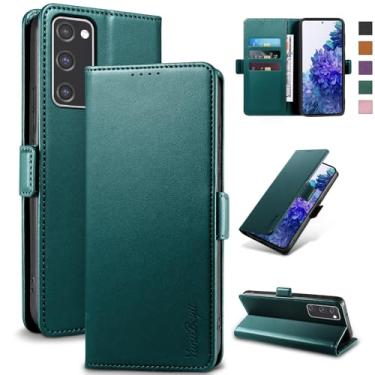 Imagem de YunuBeyii Capa Carteira para Samsung S20 FE - [Bloqueio RFID] Capinha Flip Magnética para Celular de Couro PU de Luxo com Suporte,Case Proteção,Rsistente,Antichoque, Verde