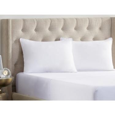 Imagem de Serta Simply Clean Soft Hipoalergênico Down Alt Médio Firme Almofadas para Dormir (2 unidades), King, Branco 2 unidades