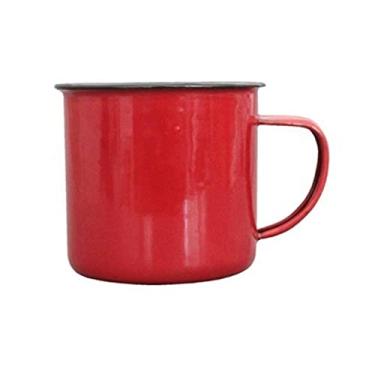 Imagem de WYUYIWH Copo de água estilo retrô caneca de água multiuso esmalte base antiderrapante caneca de bebida copo de leite para casa escritório copos presentes (cor: preto)
