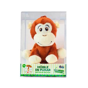 Imagem de Móbile de Puxar Musical Safari Macaco de Pelúcia - Unik
