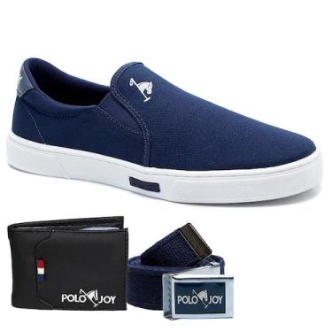 Imagem de Sapatênis Iate Kit Carteira com Cinto Masculino Dia a Dia - Polo Joy, 