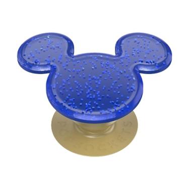 Imagem de Aderência para telefone PopSockets com suporte expansível, aderência adesiva, Disney - Marinho Glitter Mickey
