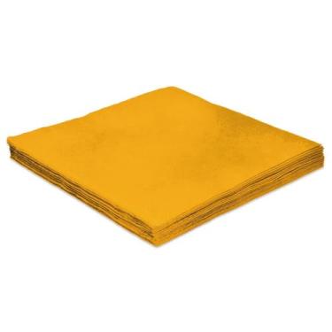 Imagem de Guardanapo De Papel Colorido 24Cm Folha Dupla Prata Festas (Amarela)