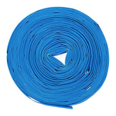 Imagem de DMiotech Tubo termorretrátil tubo de isolamento elétrico 2:1 tubo de fio de cabo envoltório manga azul 1 cm diâmetro 16,8 m de comprimento