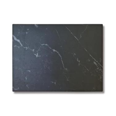 Imagem de Bandeja de pedra multiuso com design de mármore para pastelaria, placa de 40,6 cm x 30,5 cm com pés antiderrapantes, tábua de pastelaria de queijo, bandeja de servir, resistente ao calor, fácil de