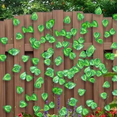 Imagem de Cordão de 230 cm, guirlanda de bordo artificial, vinhas falsas, pano de fundo para decoração de parede de festa de jardim em casa, folha de coração de pêssego, cerca de 220-240 cm