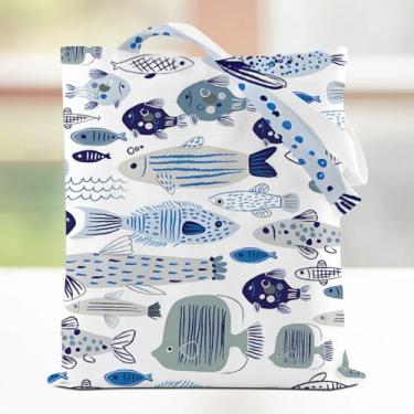 Imagem de Sacola de flores vintage limão para presente de frutas fofas lona compras viagem praia bolsa para mulheres reutilizável sacos de mercearia, Lcs Multicolor 1265, Large