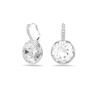 Imagem de Swarovski Brincos de gota Millenia, corte redondo, branco, acabamento em ródio