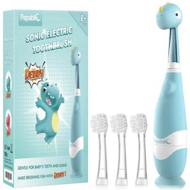 Imagem de Escova de dentes elétrica Papablic Toddler Sonic Kids 1-3 anos