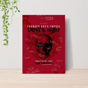 Imagem de Quadro Devils Night Dark Romance A4  Placa MDF 03 - Lomi Art