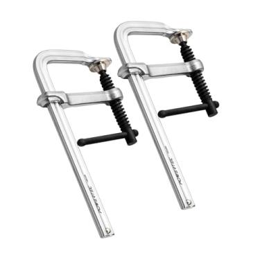 Imagem de POWERTEC Grampos de barra resistentes estilo F de 15 cm, garganta de 6 cm, força de aperto de 217 kg - marcenaria, armários, soldagem e uso em oficinas, pacote com 2 (72338)
