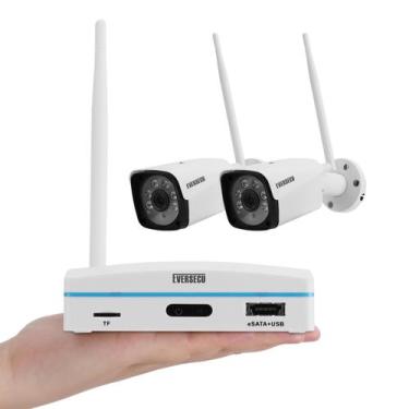 Imagem de Sistema de câmera de segurança sem fio EVERSECU 8CH Mini NVR 2K