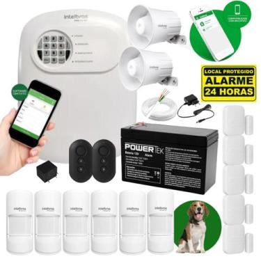 Imagem de Kit Alarme Intelbras Anm 24 App 6 Sensor Presença Pet 5 Mag