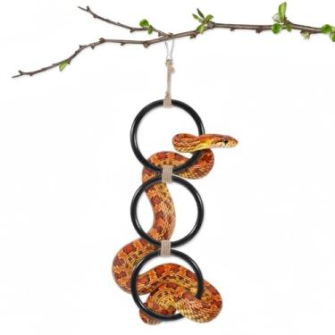 Imagem de Anéis de escalada de cobra, acessórios de tanque Python de bola, brinquedos de enriquecimento de répteis, brinquedo de escalada de serpente de milho para dragão barbudo, camaleão, iguana, lagartixa