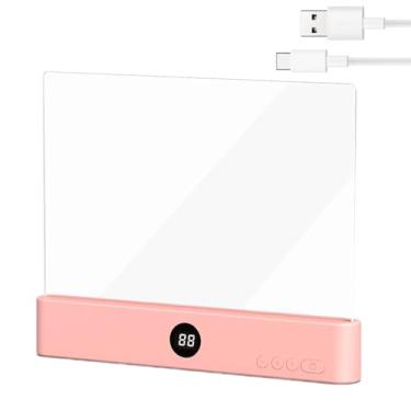 Imagem de Lâmpada de livro, painel transparente de 3 cores, regulável, painel de luz de LED, lâmpada de cabeceira, para mulheres, crianças, leitores, casa, viagem, dormitório, escritório, escola, quarto, cama