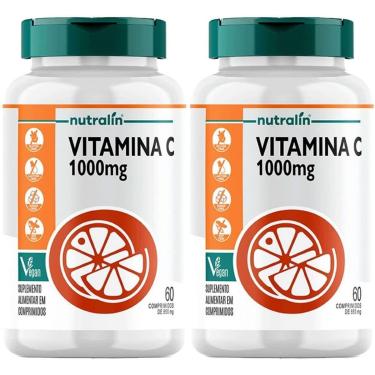 Imagem de Kit 2X Vitamina C Vegan - 60 Comprimidos - Nutralin-Masculino