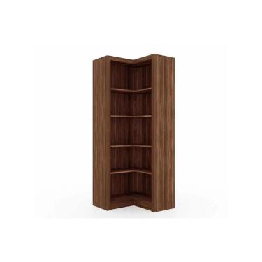 Imagem de Estante Livreiro Casal Me4132 De Canto C/ 4 Prateleiras Nogal - Tecno Mobili