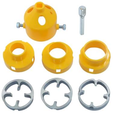 Imagem de Verkelly Kit de ferramentas para máquina de rosca de tubo de PVC de 8 peças - conjunto de rosqueador de encanamento compatível com broca elétrica com matrizes NPT de 1/5.1 cm, 3/10.2 cm e 2.5 cm