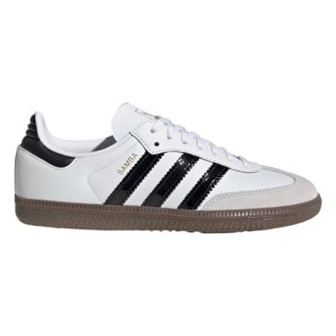 Imagem de adidas Samba OG Grade School Lifestyle Tênis (branco/preto/chiclete), Branco/Preto/Goma, 5.5 Big Kid