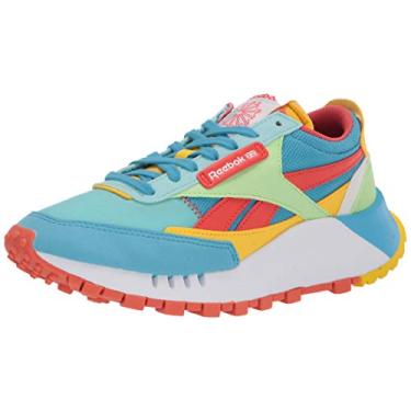 Imagem de Reebok Tênis infantil unissex clássico legacy, Aquário radiante/brilho digital/vermelho dinâmico, 20