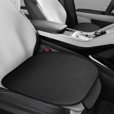 Imagem de DUSCOKE 2 peças de capa de assento de carro respirável, seda gelada e protetor de assento antiderrapante com bolso de armazenamento, almofada de resfriamento ventilado, acessórios interiores