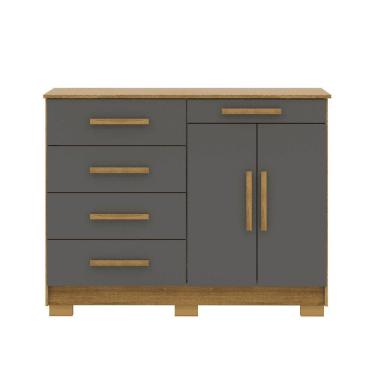 Imagem de Cômoda Sapateira Armario Multiuso Sirius Nature/alasca - Mabe Magazine