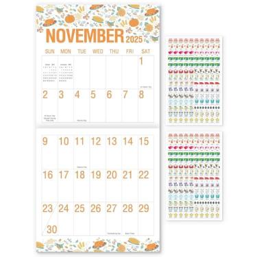 Imagem de SKYDUE Calendário 2025-2026, calendário de parede mensal com impressão grande, novembro de 2025 a dezembro de 2026, calendário de parede grande de 14 meses para escritório doméstico 30,5 x 61 cm