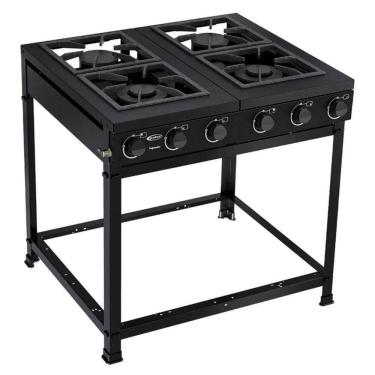 Imagem de Fogão 4 Bocas Semi Industrial Imperador Clarice Preto Fosco