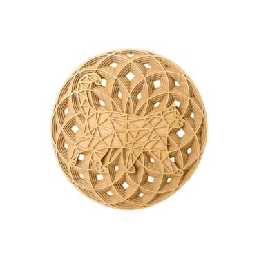 Imagem de Mandala Decorativa MDF, Design Degradê em 5 Camadas, Artesanal, Redonda, 40cm, Estilo Geométrico, Decoração para Parede (Gato)