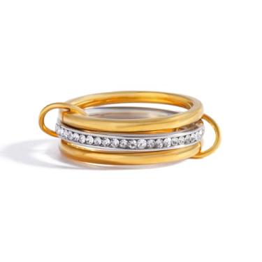 Imagem de ZHDHDQ Anéis empilháveis de ouro para mulheres, não manchados, prata grossa zircônia cúbica CZ Spinelli Kilcollin conjunto de alianças de casamento GIift para mulheres presentes de Dia das Mães, 8