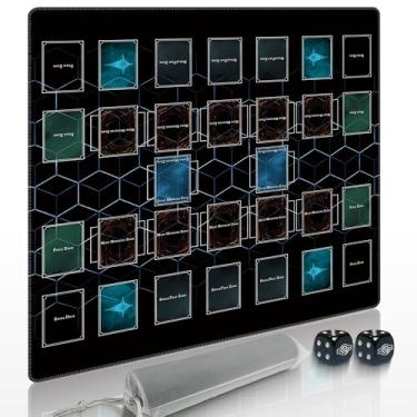 Imagem de Cylvenor 24x24 Rubber Unique dice and Storage Bag for yugioh playmat with Zones, Perfect for yugioh mat and Duel Disk Accessories (Black2)