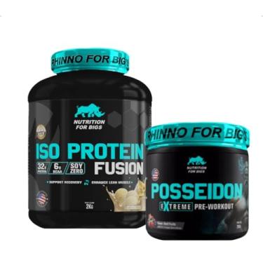 Imagem de Kit Iso Protein Fusion Baunilha + Pré Treino Posseidon Nutrition For Bigs (Frutas Vermelhas)