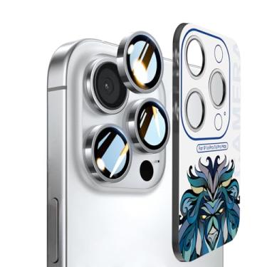 Imagem de LITO Protetor de lente de câmera de titânio e vidro Corning para iPhone 16 Pro/Pro Max, com kit de fácil instalação, teste de queda de grau militar de 3 m, dureza 9H, clareza HD revestida com AR