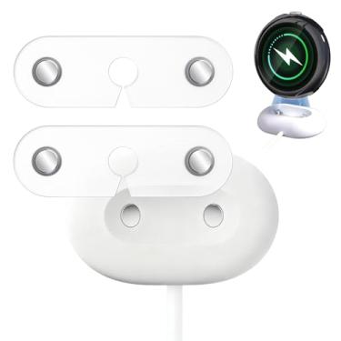 Imagem de Pacote com 2 acessórios auxiliares de carregador para Google Pixel Watch 4 de 41 mm/45 mm, carregamento com capa, design fosco semitransparente, compatível com o carregador Google Pixel Watch 4