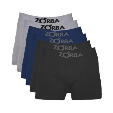 Imagem de Kit 6 Cuecas Zorba Boxer Algodão 781 Preto/Mho/Mes  GG, Preto, Mho, Me