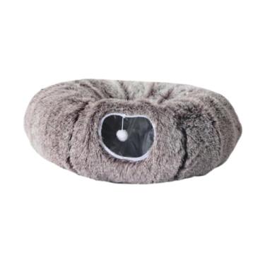 Imagem de Generic Túnel interativo para gatos, cama, caverna, esconderijo para animais de estimação, brinquedo ideal para cães pequenos, chinchilas e furões, CafÉ