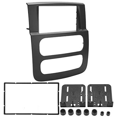 Imagem de Tbest Substituição de painel de painel de CD estéreo de rádio automotivo 2DIN para caminhão 2002 2005 Premium ABS Material Controle Central Upgrade