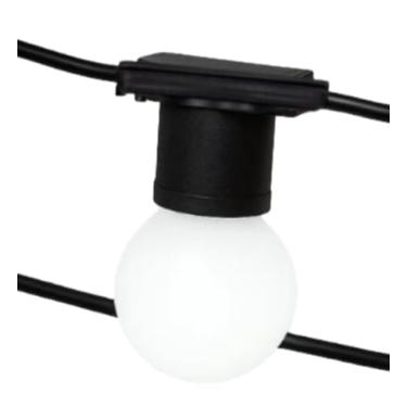 Imagem de Varal De Luzes LED Festão Lâmpadas Inclusas Bivolt Luz Quente/Fria varal de luzes Iluminação Decorativa para Festas, Jardim e Área Externa(Branco Frio LED Bivolt,25 Metros)