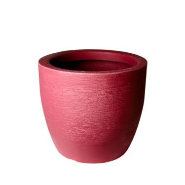 Imagem de vaso cone redondo decorativo luxo modelo grafiato tamanho mini 6 litros (VERMELHO)