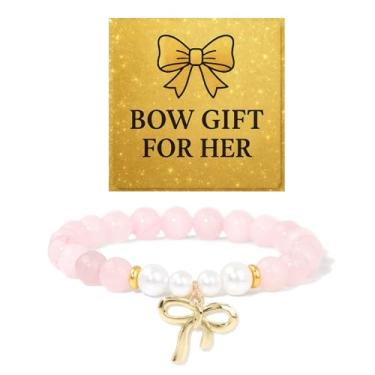 Imagem de Pulseira com laço delicado laço nó amuleto pulseira de amizade presente de Natal para mulheres joias ajustáveis, Large, Pedra, Sem Pedra Preciosa