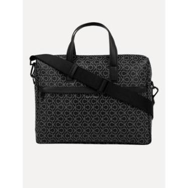 Imagem de Pasta Calvin Klein Notebook CK Monograma Preta-Masculino