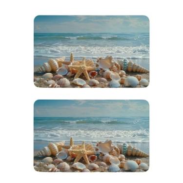 Imagem de Blueangle Conjunto de 2 ímãs de geladeira de água do mar azul - Ímãs decorativos engraçados de geladeira de cozinha - Seguro para lava-louças e decoração magnética durável (505)